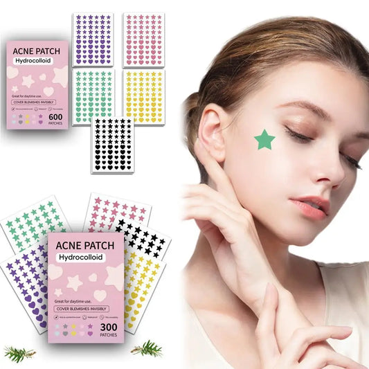 300/600pcs Star Acne Patch Blackheads And Closed Comedones Improve Acne Skin Hydrocolloid Acne Beauty Tools Women Cosmetic