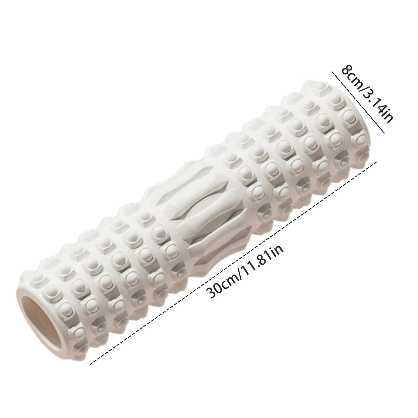 PC 30cm Yoga Column Gym Fitness Pilates Foam Roller Exercise Back Massage R