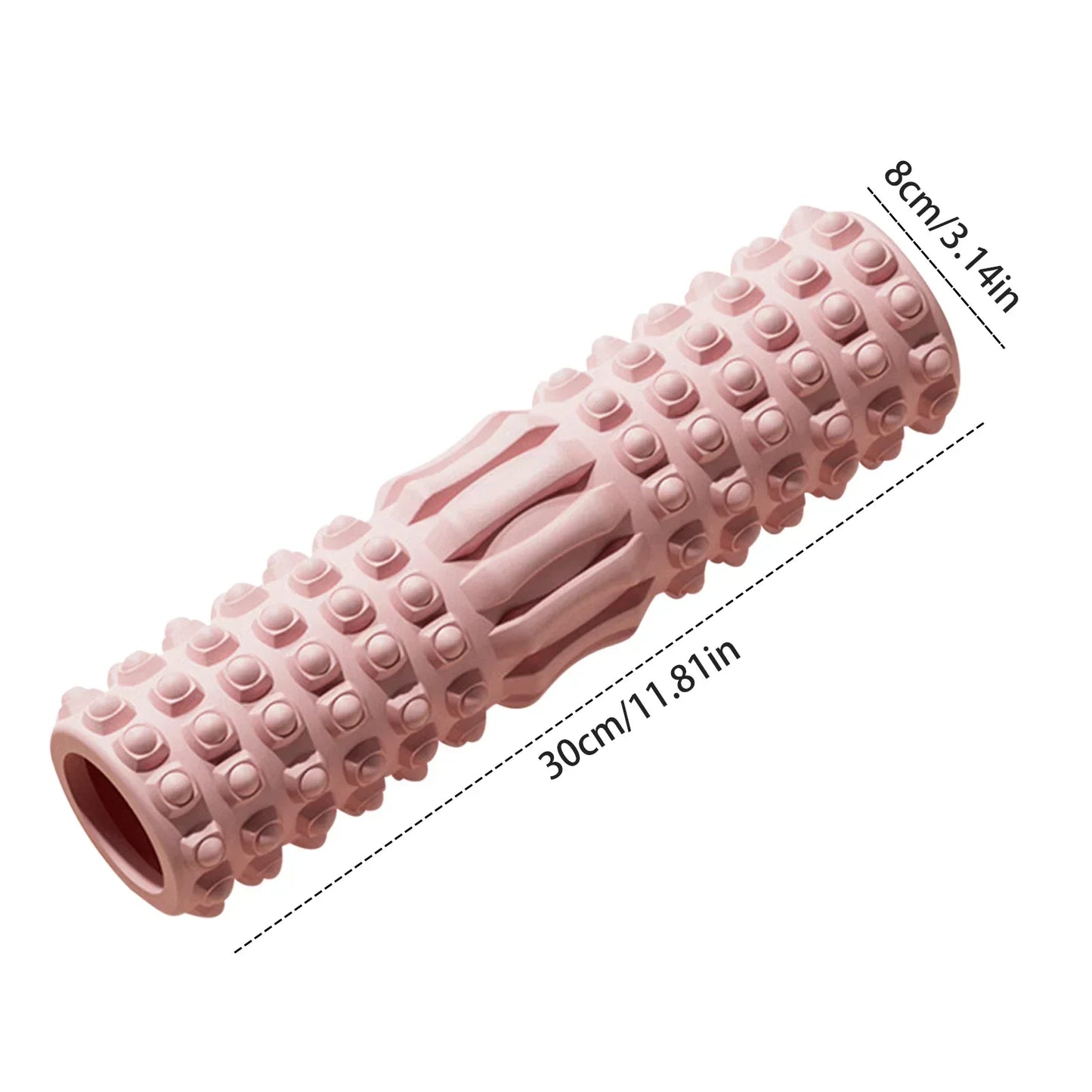 PC 30cm Yoga Column Gym Fitness Pilates Foam Roller Exercise Back Massage R