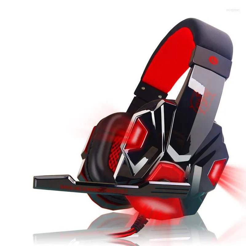 Casque PCGaming Casque d'écoute stéréo à basses profondes pour gamer avec microphone