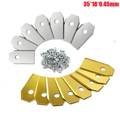 35*18*0.45mm Lawn Robot Blade Gold Silver Lawn Mover Replacement Blade For Gardena Husqvarna Automower yardce Garden Tools