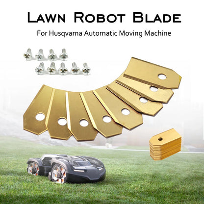 35*18*0.45mm Lawn Robot Blade Gold Silver Lawn Mover Replacement Blade For Gardena Husqvarna Automower yardce Garden Tools