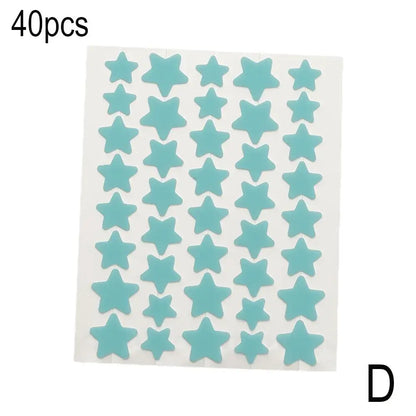 35/40pcs Acne Removal Pimple Patch Star-Shaped Invisible Hydrocolloid Pimple Patch Blemish Spot Cover Treatment Skin Care Tool