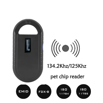 NewHandheld 134.2KHz 125kHz Animal RFID Reader Pet Cat Dog Microchip Scanne