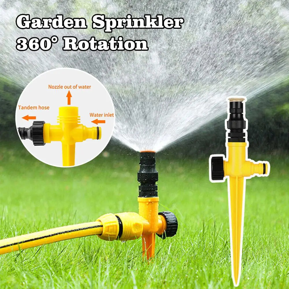 360° Garden Sprinkler Rotation Irrigation Watering System Automatic Agriculture Lawn Farm Greenhouse Spray Nozzle Tool