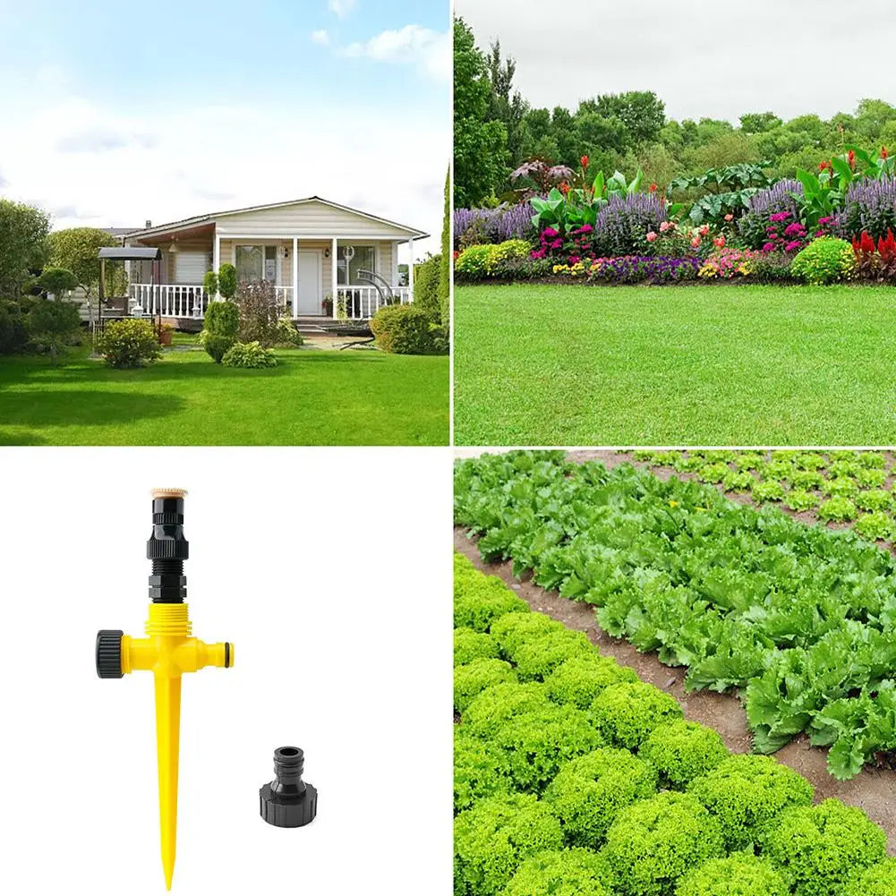 360° Garden Sprinkler Rotation Irrigation Watering System Automatic Agriculture Lawn Farm Greenhouse Spray Nozzle Tool