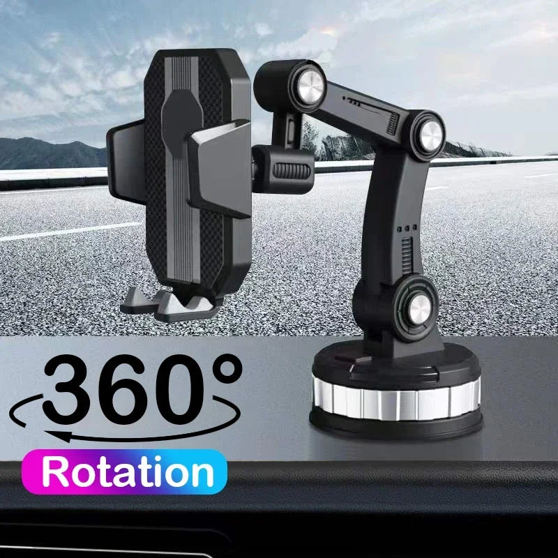 PC 360 Rotatable Cellphone Car Holder Fixed Shockproof Stand Car Mobile Cell Support Bracket Support For iPhone Samsung Xiaom