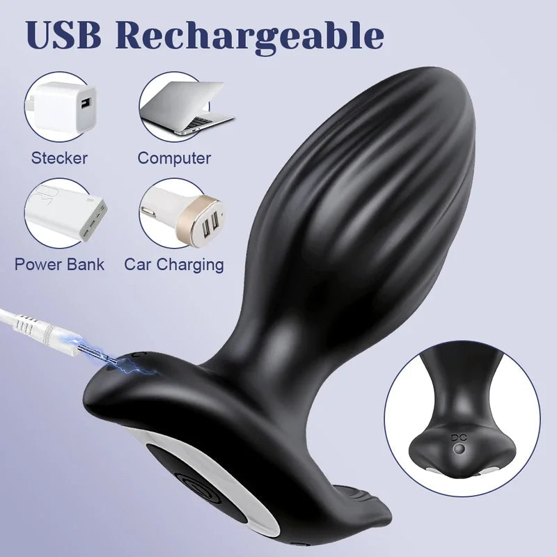 Gtooza_360° Rotation Wireless Control  APP Bluetooth  Men Prostate Massager Male Ass Anal Adult Sex Toys Couples gtooza.com