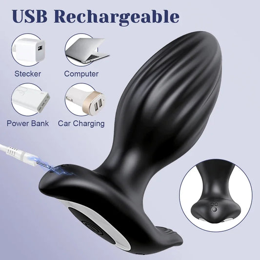 360° Rotation Wireless Control  APP Bluetooth  Men Prostate Massager Male Ass Anal Adult Sex Toys Couples