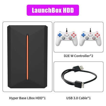 3760+ 3D/AAA Games  PS4/PS3/PS2/Switch/WII/WIIU/N64/DC etc Portable 500GB Launchbox External Gaming Hard Drive  Windows PC