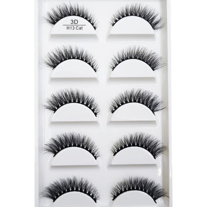 38 Style 5 Pairs Eyelash Natural 3D Mink False Eyelashes Makeup Fake Eye Lashes Faux Cils Make Up Beauty Tools Wholesale