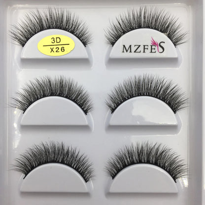 38 Style 5 Pairs Eyelash Natural 3D Mink False Eyelashes Makeup Fake Eye Lashes Faux Cils Make Up Beauty Tools Wholesale