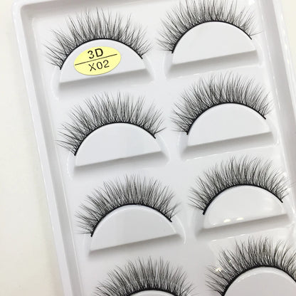 38 Style 5 Pairs Eyelash Natural 3D Mink False Eyelashes Makeup Fake Eye Lashes Faux Cils Make Up Beauty Tools Wholesale