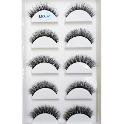 38 Style 5 Pairs Eyelash Natural 3D Mink False Eyelashes Makeup Fake Eye Lashes Faux Cils Make Up Beauty Tools Wholesale