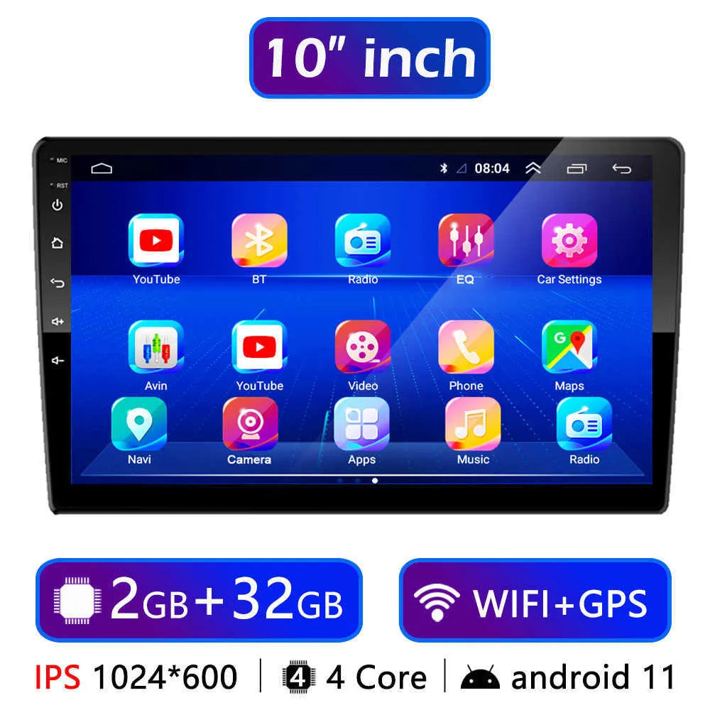 New New 2 Din Android 7 9 10 13 Inch Car Multimedia Video Player 2DIN Stere