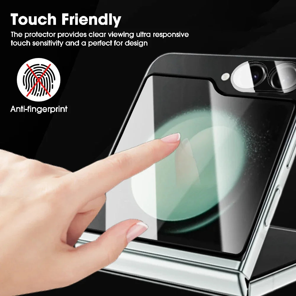 3D Curved Back Screen Protector Tempered Glass For Samsung Galaxy Z Flip 6 Flip6 5G Rear Camera Lens Protective Glass Films