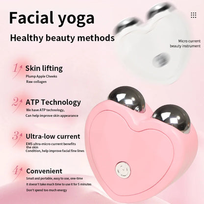 PC 3D Microcurrent Electric Face Massager Lift Roller Mini Facial Lifting D