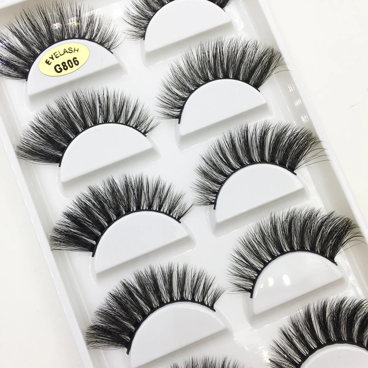 3D Mink False Eyelashes, Soft Lash, Wispy, Fluffy Lashes, Natural Makeup, Faux Beauty, Wholesale, 10 Boxes, 5 Pairs