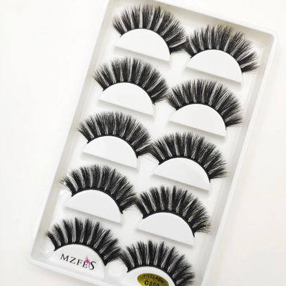 3D Mink False Eyelashes, Soft Lash, Wispy, Fluffy Lashes, Natural Makeup, Faux Beauty, Wholesale, 10 Boxes, 5 Pairs