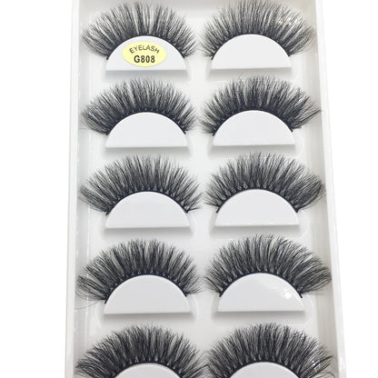 3D Mink False Eyelashes, Soft Lash, Wispy, Fluffy Lashes, Natural Makeup, Faux Beauty, Wholesale, 10 Boxes, 5 Pairs