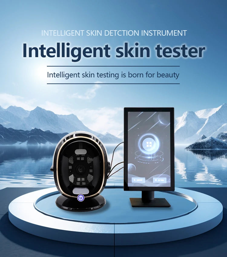 3D Skin Scanner Care Facial Analyzer Monitor Machine Magic Mirror Portable Testing English Detector Face Camera Test Analysis