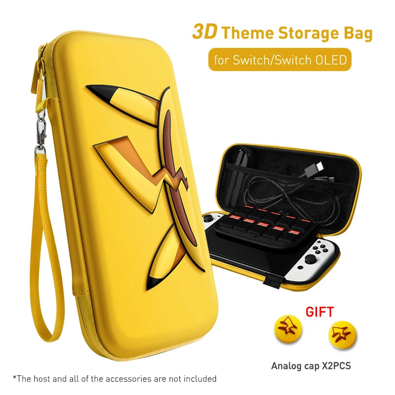 3D Theme Storage Bag For Nintendo Switch Portable Carrying Hard Case Waterproof NS Switch OLED Game Accessories