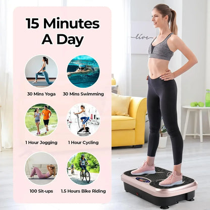 PC 3D Vibration Plate Exercise Machine, Fitness Platm  Lymphatic Drainage,