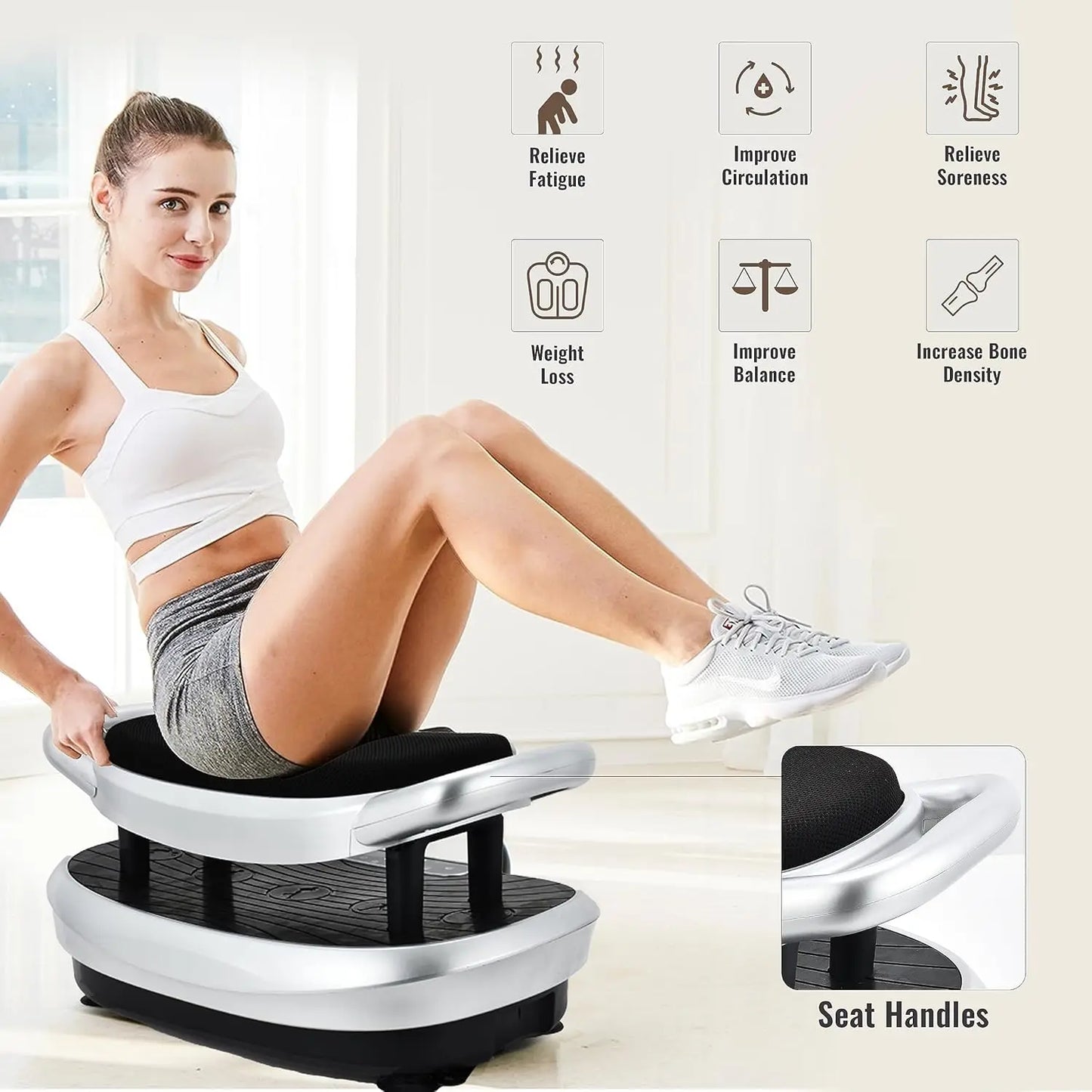 PC 3D Vibration Plate Exercise Machine - Whole Body Workout Vibration Platm