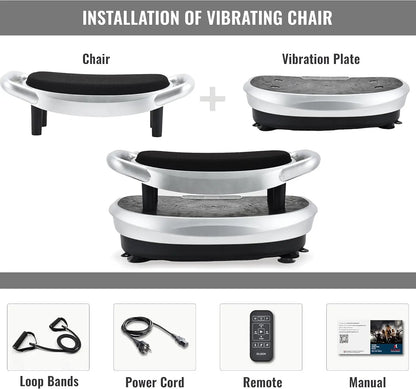 PC 3D Vibration Plate Exercise Machine - Whole Body Workout Vibration Platm