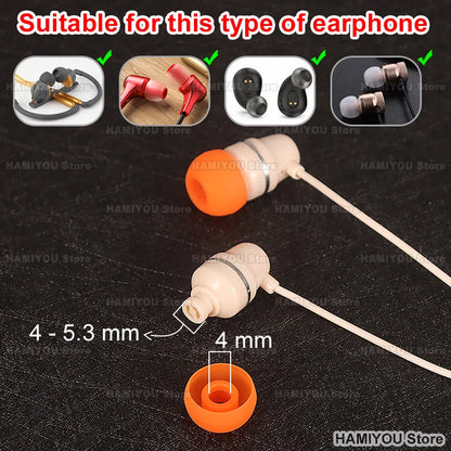 PC 3Pairs LMS Silicone in-Ear Headphone Eartip Wired Earphone Noise Reduction Replacement Earplug Ear Plugs Soft Earbuds Cap White