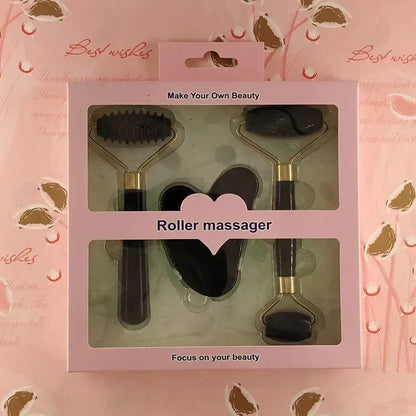 3Pcs Resin Facial Massager Massage Roller  Face Body Neck Eyes Guasha Scraping Board Anti-Wrinkle Beauty Skin Care Tools