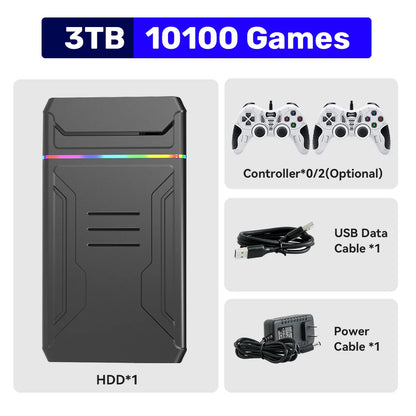 3T Game Hard Drive Launchbox Gaming HDD with 10107 AAA PC/3D Games  XBOX/XBOX ONE/PS4/PS3/PS2/SWITCH/WiiU Retro Game Console