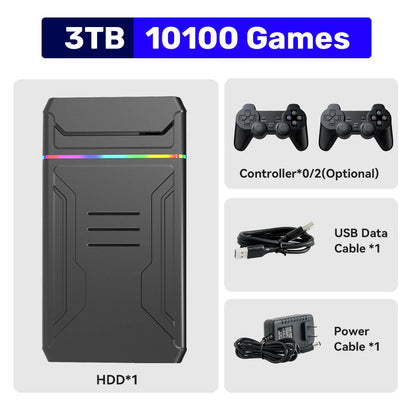 3T Game Hard Drive Launchbox Gaming HDD with 10107 AAA PC/3D Games  XBOX/XBOX ONE/PS4/PS3/PS2/SWITCH/WiiU Retro Game Console