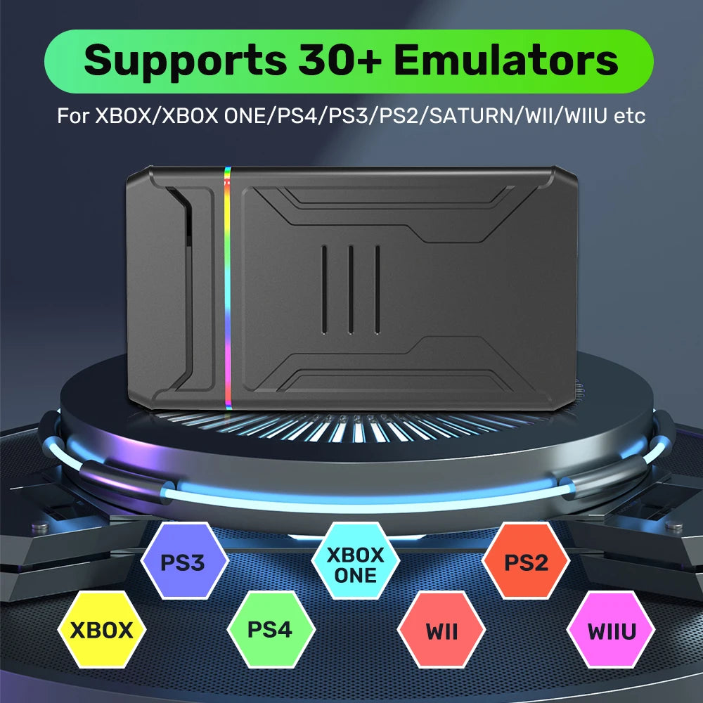 3T Gaming HDD Launchbox OS Retro Game Console  XBOX/PS4/Switch/PS3/PS2/PS1/WiiU/Wii/DC with 10107 Games  Windows PC/Laptop