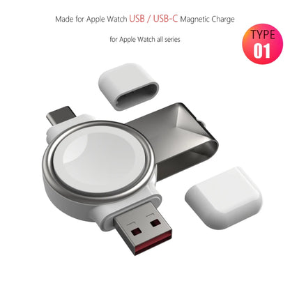 Chargeur sans fil magnétique PC3W pour Apple Watch Series 7 6 5 4 3 2 Se Portable