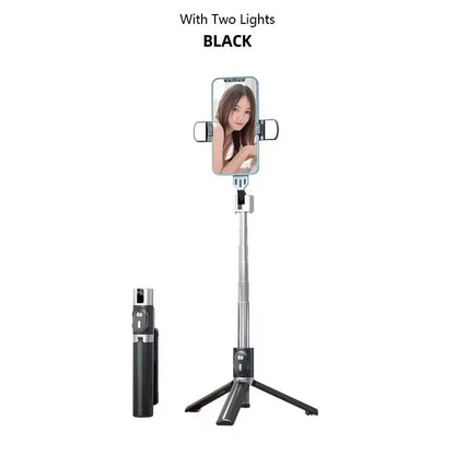 PC3in1 Wireless Bluetooth 360° Rotation With Fill Light Selfie Stick Stand