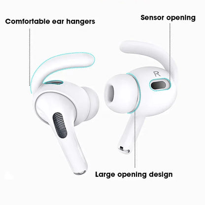 4-1Pairs Soft Silicone Ear Hooks Anti-Slip Earbuds Covers Tips  Apple AirPods Pro Anti Lost Hearphone Holder  AirPods Pro