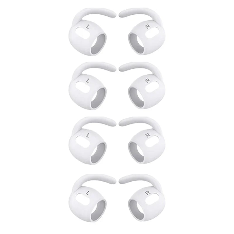 4-1Pairs Soft Silicone Ear Hooks Anti-Slip Earbuds Covers Tips  Apple AirPods Pro Anti Lost Hearphone Holder  AirPods Pro