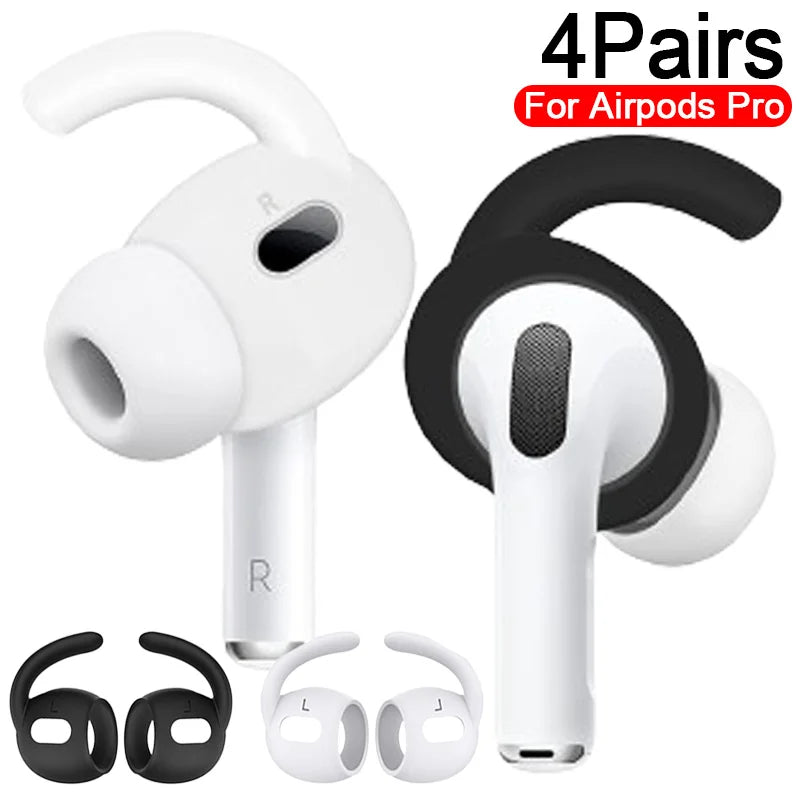 4-1Pairs Soft Silicone Ear Hooks Anti-Slip Earbuds Covers Tips  Apple AirPods Pro Anti Lost Hearphone Holder  AirPods Pro