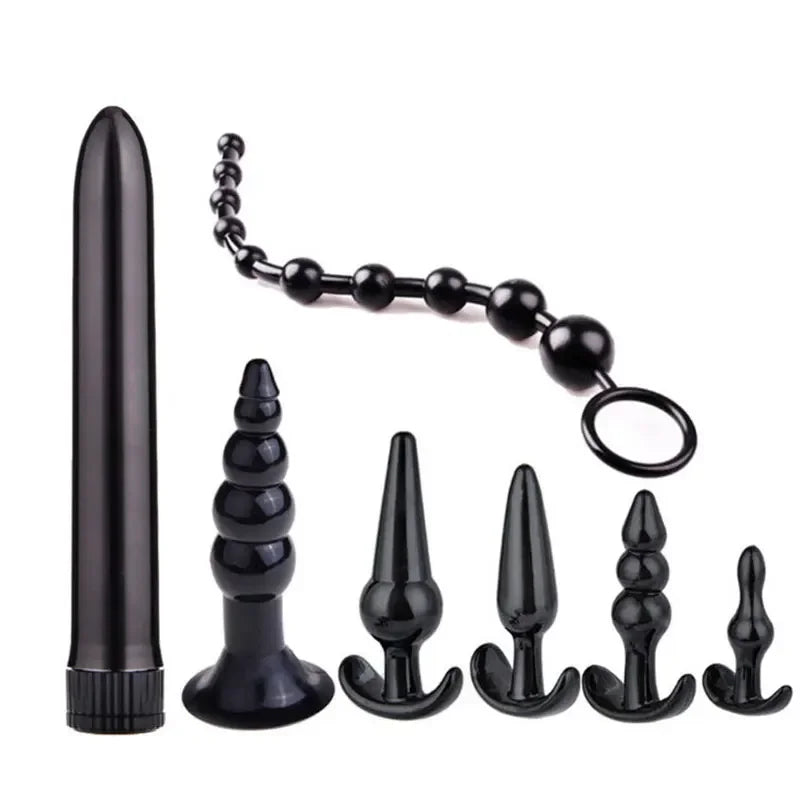 Gtooza_4/5/7/8Pcs/Set Silicone Butt  Masturbation Vaginal Plug Sex Combination Anal Bead Dilator Toys  Gay gtooza.com