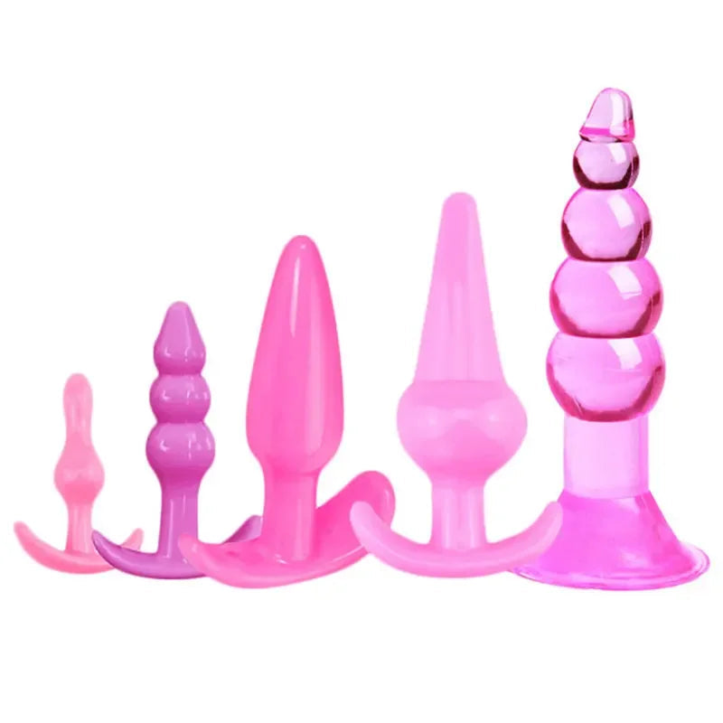 Gtooza_4/5/7/8Pcs/Set Silicone Butt  Masturbation Vaginal Plug Sex Combination Anal Bead Dilator Toys  Gay gtooza.com