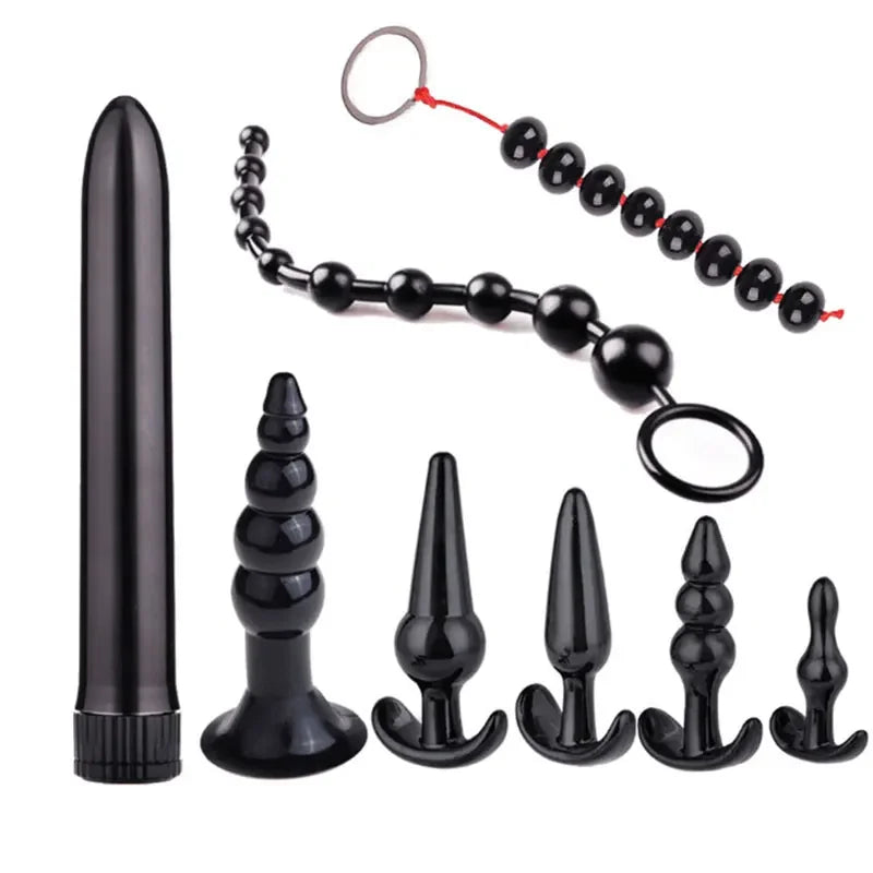 Gtooza_4/5/7/8Pcs/Set Silicone Butt  Masturbation Vaginal Plug Sex Combination Anal Bead Dilator Toys  Gay gtooza.com