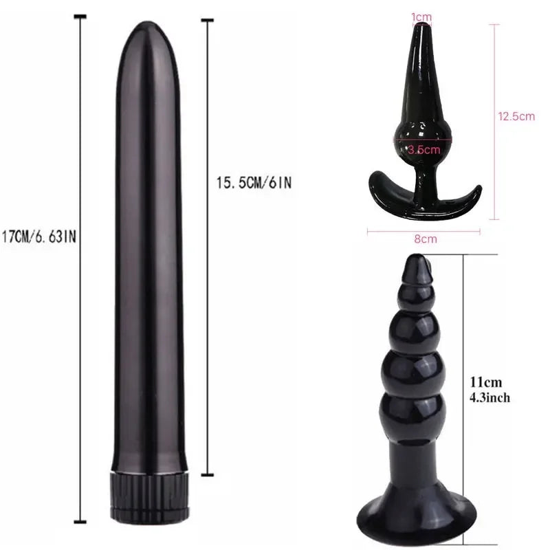 Gtooza_4/5/7/8Pcs/Set Silicone Butt  Masturbation Vaginal Plug Sex Combination Anal Bead Dilator Toys  Gay gtooza.com