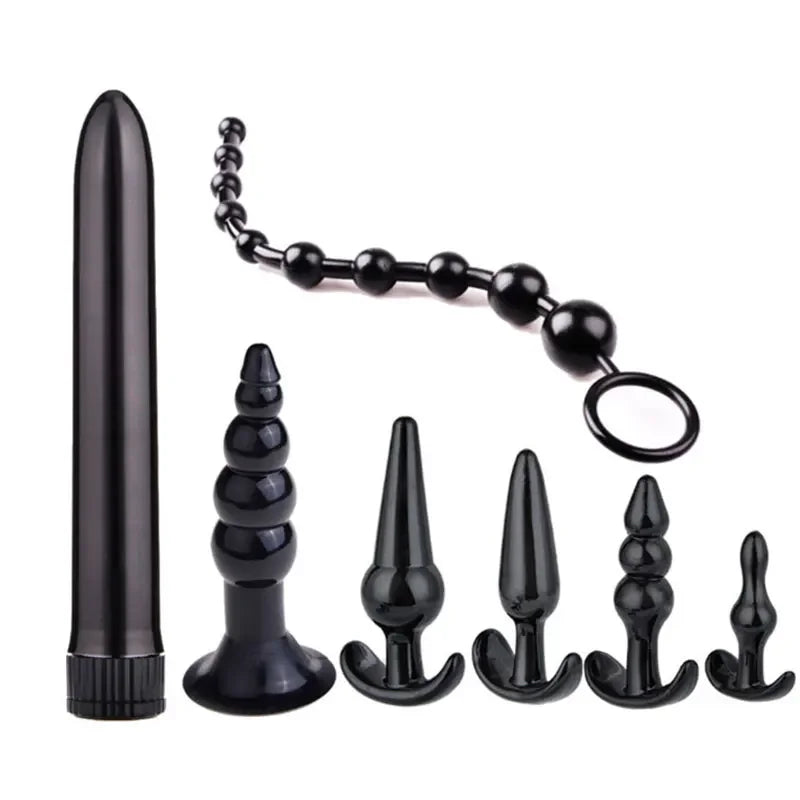 Gtooza_4/5/7/8Pcs/Set Silicone Butt  Masturbation Vaginal Plug Sex Combination Anal Bead Dilator Toys  Gay gtooza.com