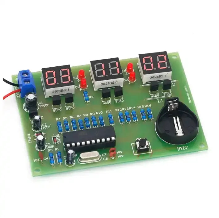 4/6-Digit Rotating Digital DIY Clock Kits with Acrylic Shell 51 DIY Alarm Clock Soldering Practice Kit for Learning Electronics