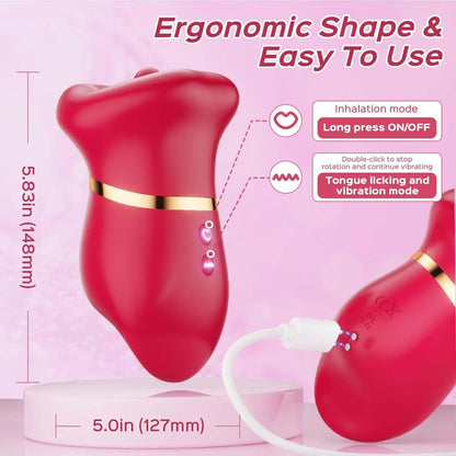 Gtooza4 IN 1 Rotate Mouth Suction Clitoral Vibrator  Women Nipple Tongue Licking Sucker Couple Masturbator Female Adult Sex Toys gtooza.com