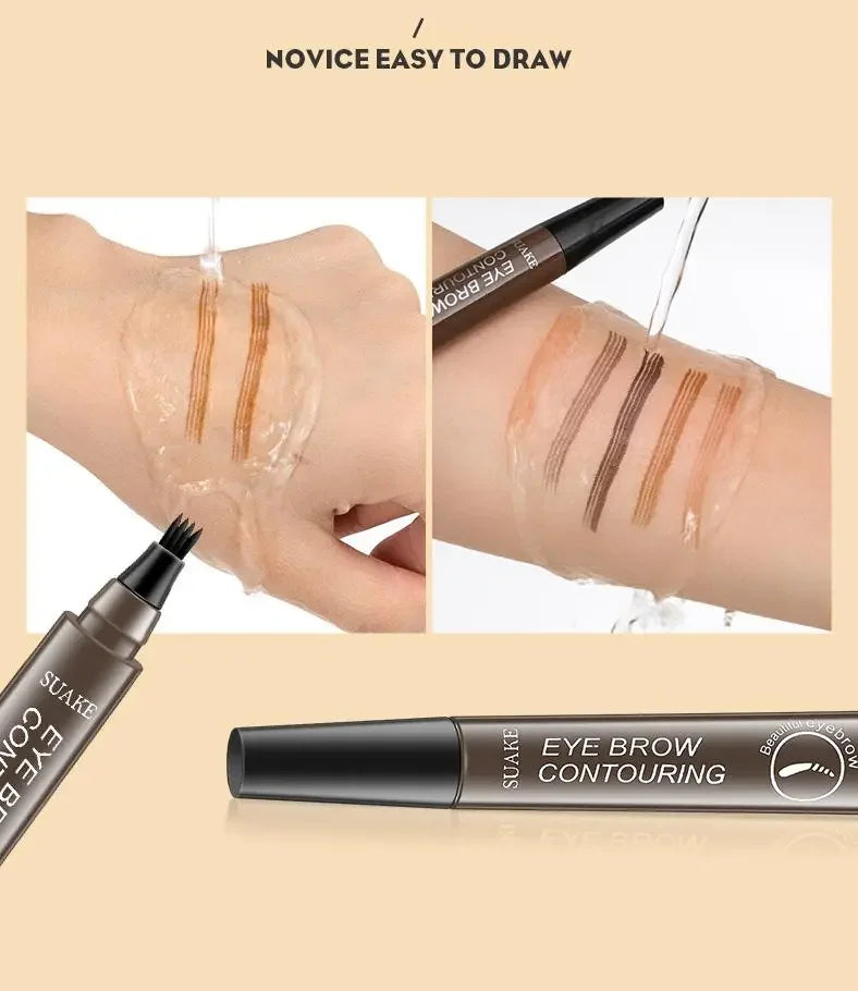 4 Point Eyebrow Pen Waterproof Liquid Eyebrow Pencil Long Lasting Eyebrow Tattoo Pen 4 oints eyebrow pen Cosmetics