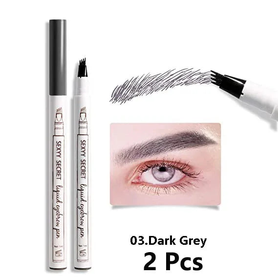 4 Point Eyebrow Pen Waterproof Liquid Eyebrow Pencil Long Lasting Eyebrow Tattoo Pen 4 oints eyebrow pen Cosmetics