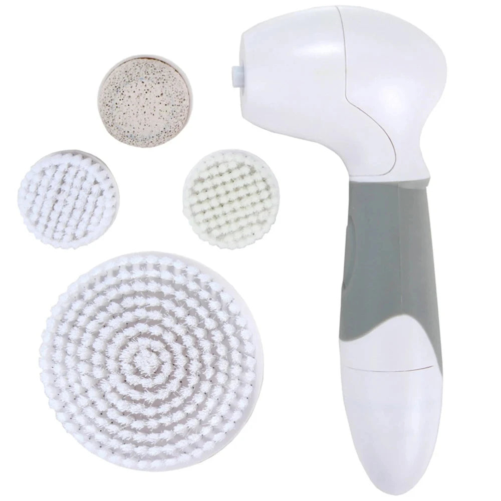 PC 4 in 1 Electric Cleansing Brush Vibration Facial Cleanser Body Exfoliator Bath Brush Massager Blackhead Remover Skin Care Device