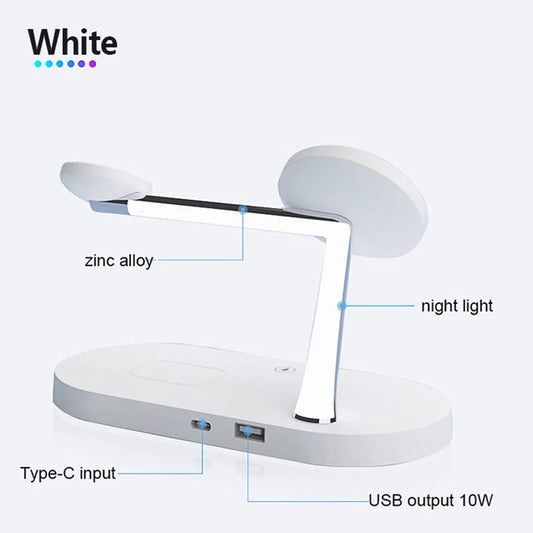 Support de chargeur sans fil magnétique PC4 en 1 15 W pour iPhone 12 13 ProMax Apple